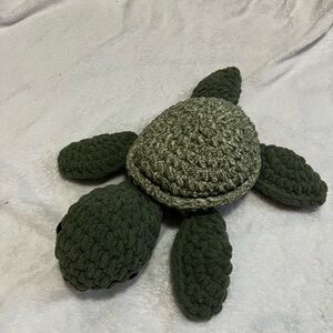 Handcrafted Green Knitted Turtle Stuffy
